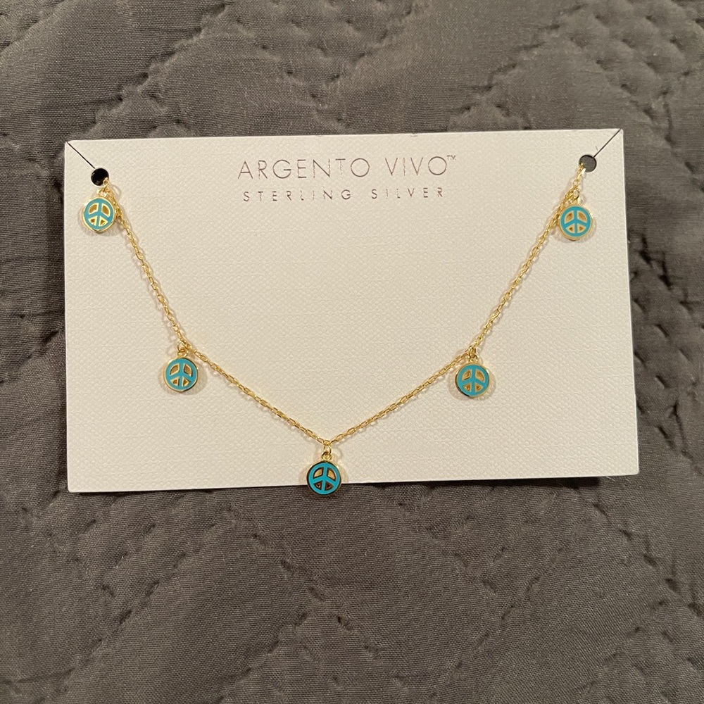 Argento Vivo Peace Necklace NWT